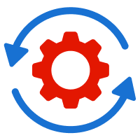 Gear with a cycle icon